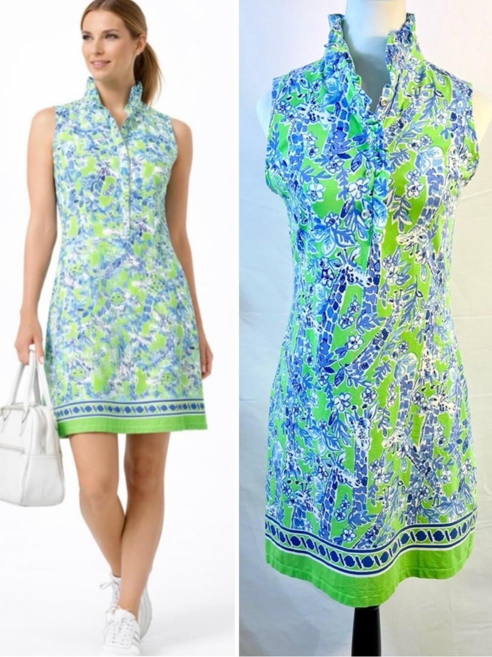 Barbara Erickson Sleeveless Golf Tennis Pickleball Dress Giraffe Print XS💛